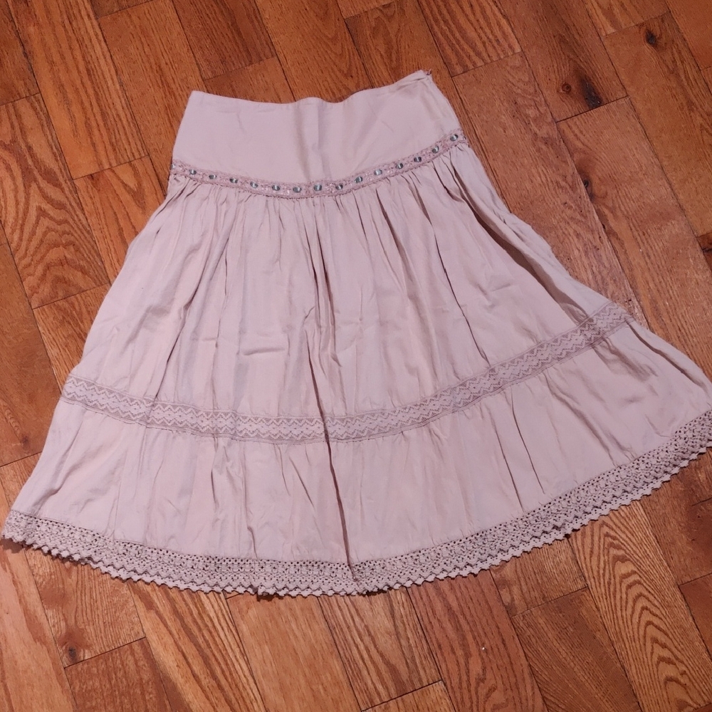 🌸Y2K Pale Pink Midi Skirt